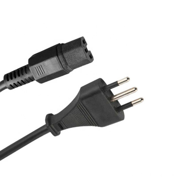 Italie 3 Pins Bouchage au cordon d&#39;alimentation électrique IEC C15 pour Kettle